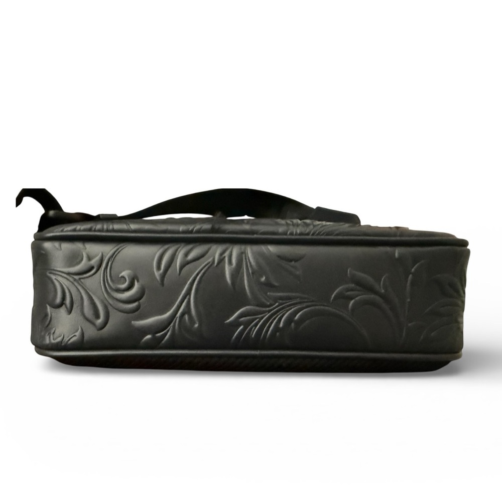 NWT! Versace Black Embossed 3 Way Bag w/ RFID - Picture 8 of 9